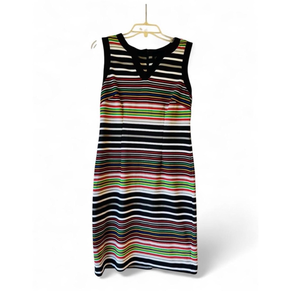 Striped Rainbow Sleeveless Dress